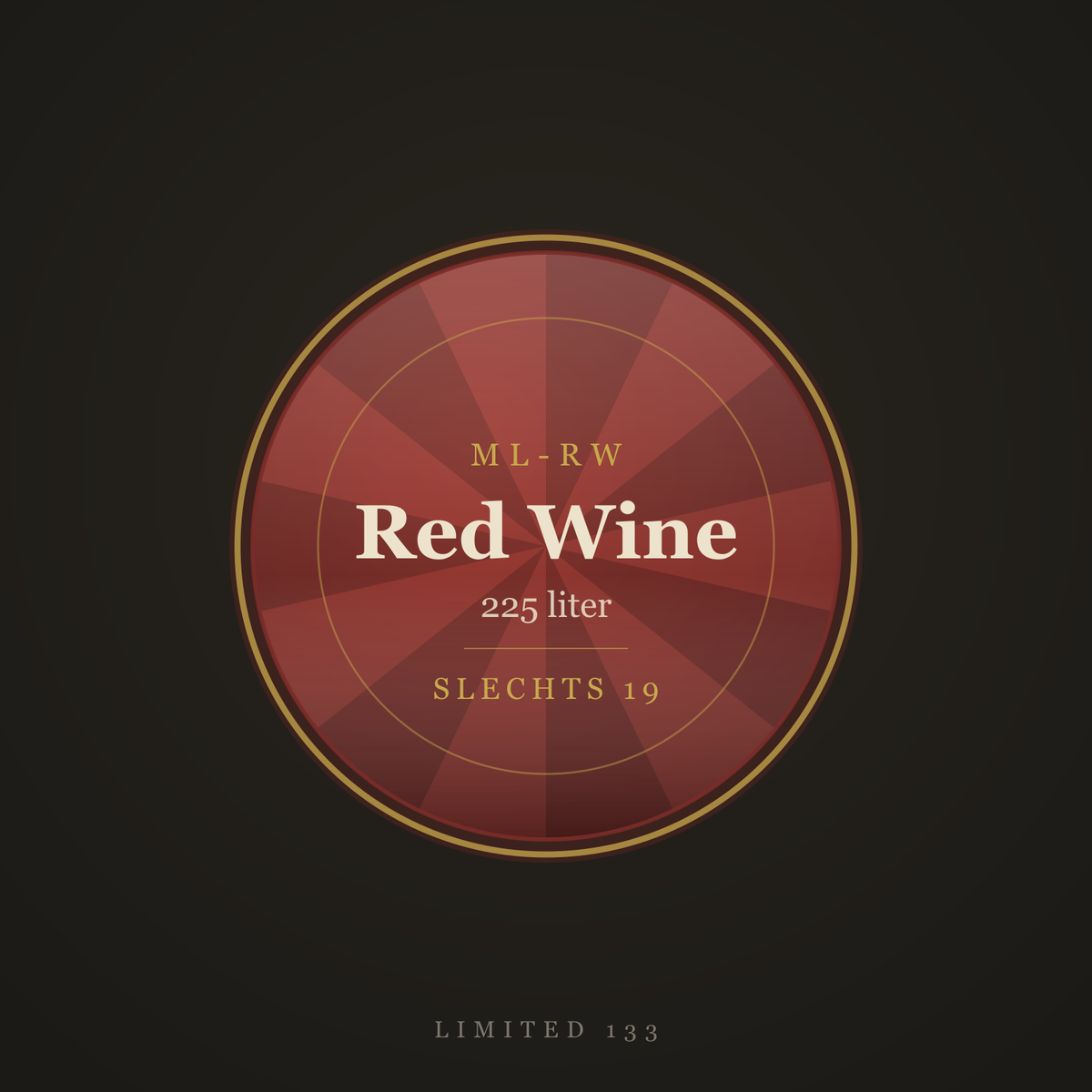 Red wine cask, 225 liter — Limited 133