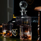 Meadow Lane - Deluxe whiskey set with 2 Glasses and decanter - 8 ice stones and ice bar - Design box